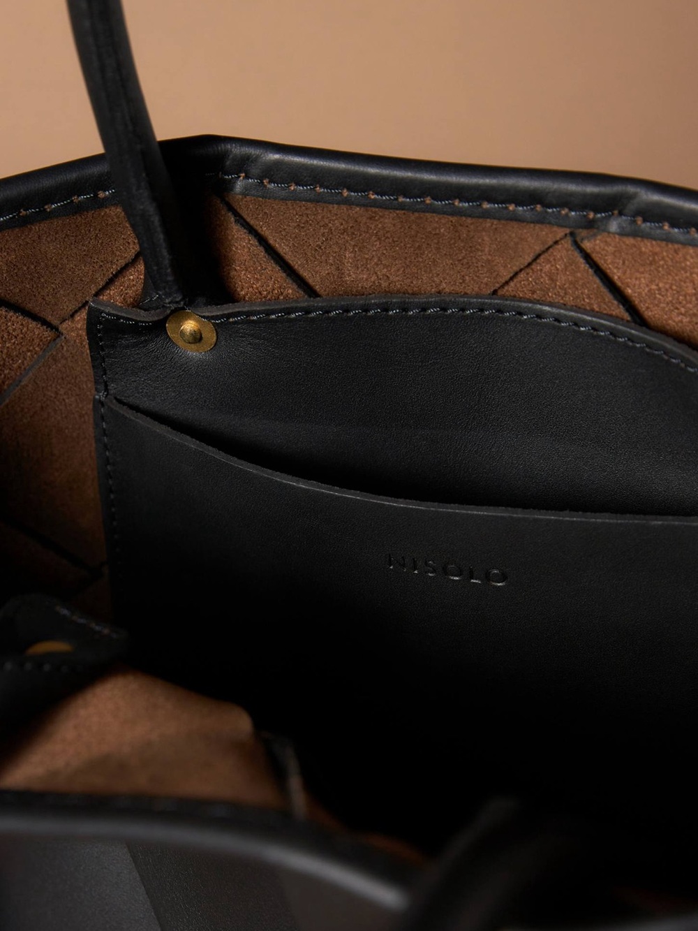 NEW Nisolo Handwoven Carry-All Satchel in Black - Picture 9 of 15